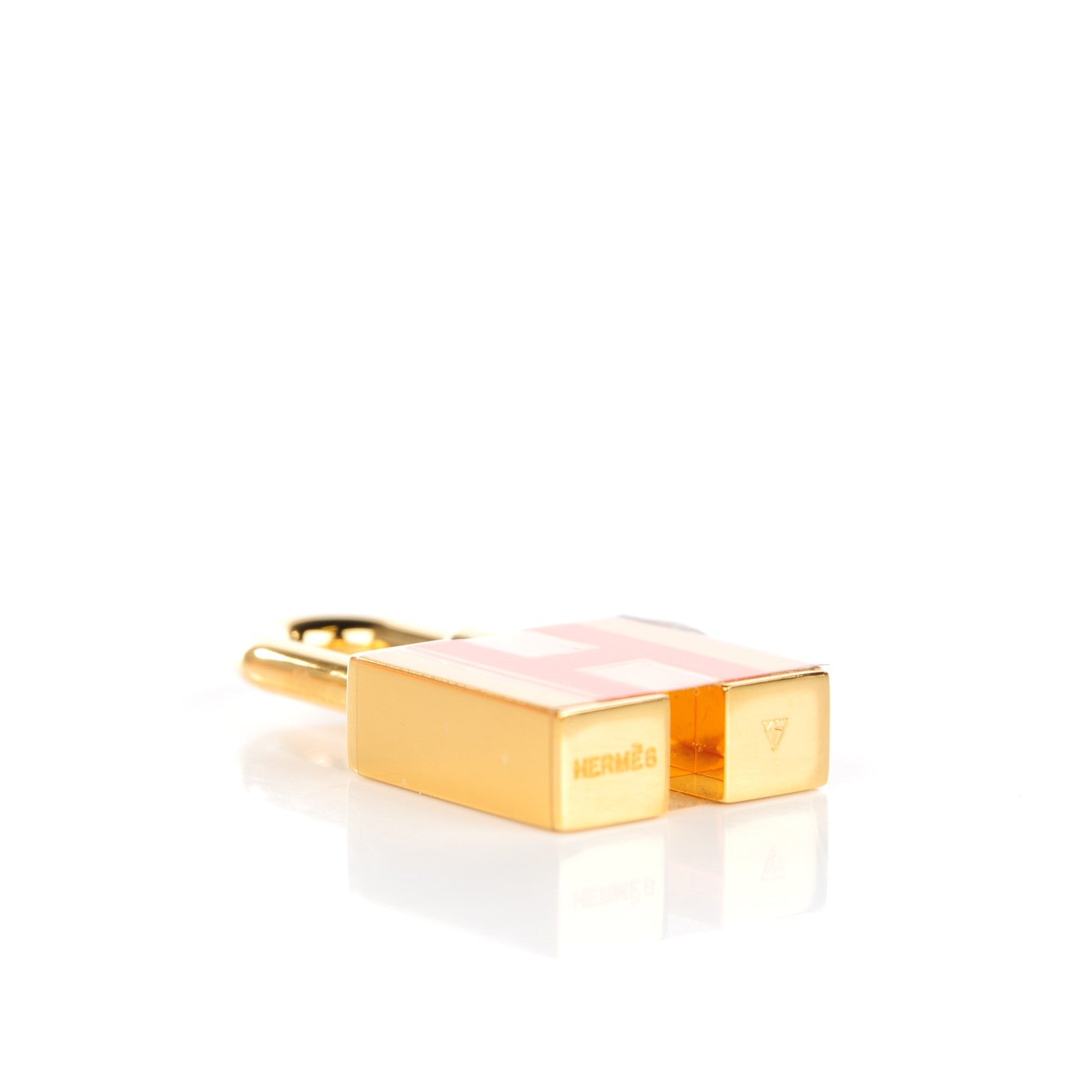 Hermes Laquer Cadenas Neon Lock Gold Orange 4 of 6