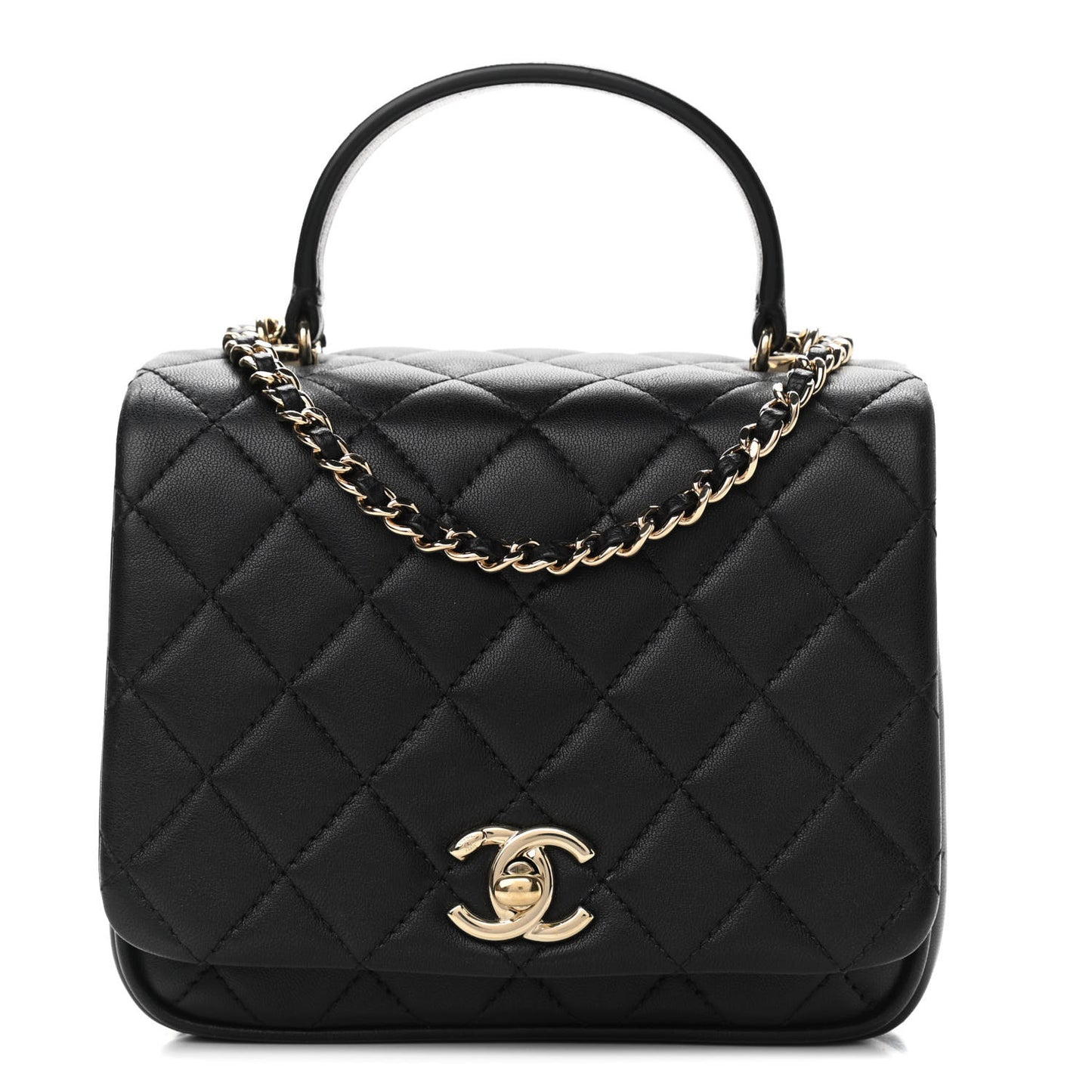 Lambskin Quilted Mini Citizen Chic Flap Black