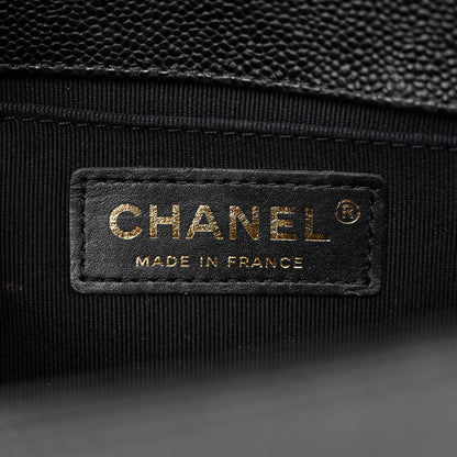 Chanel Caviar Chevron Quilted Small Boy Flap Black 5 of 11