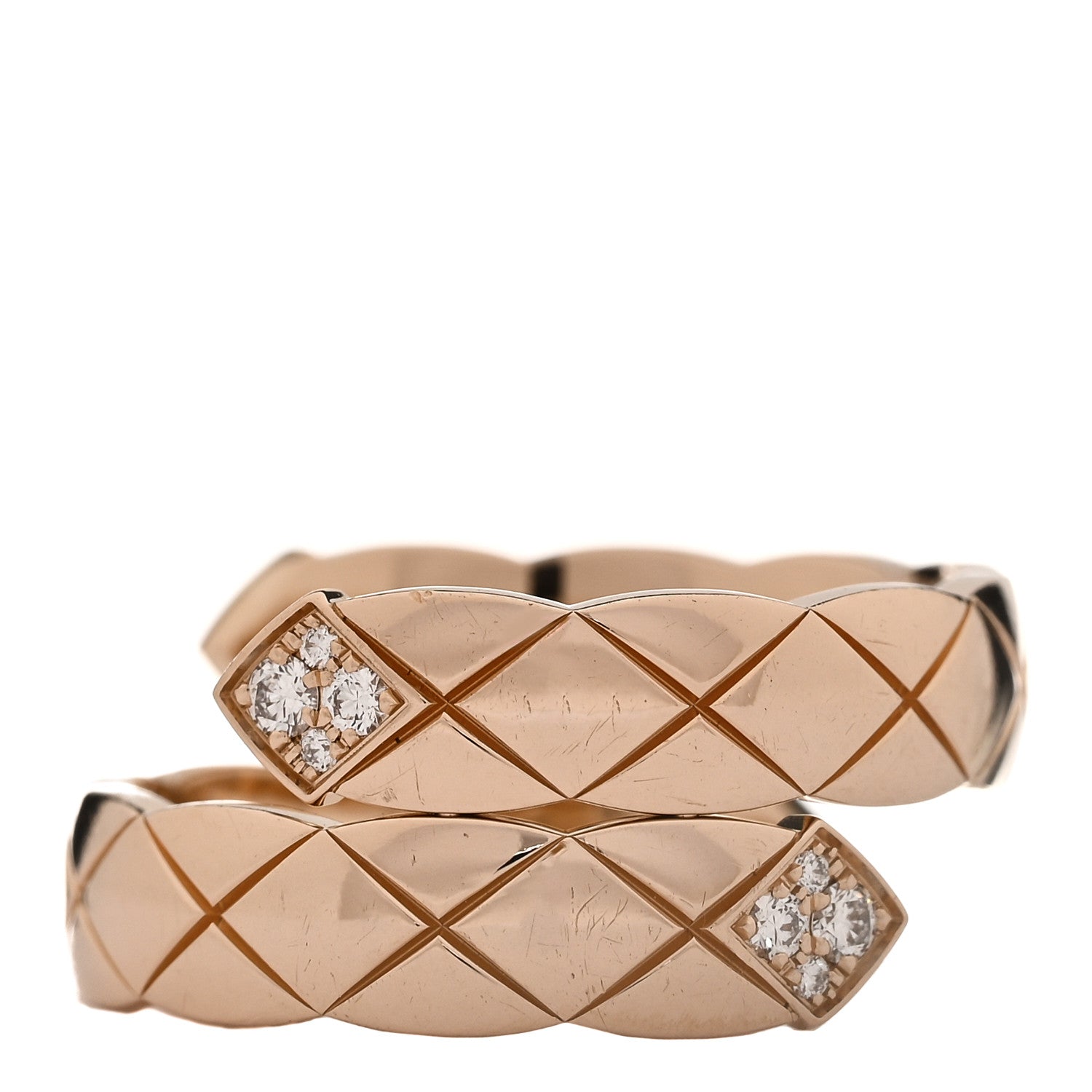 Chanel 18K Beige Gold Diamond Coco Crush Toi Et Moi Ring 57 8 1 of 5