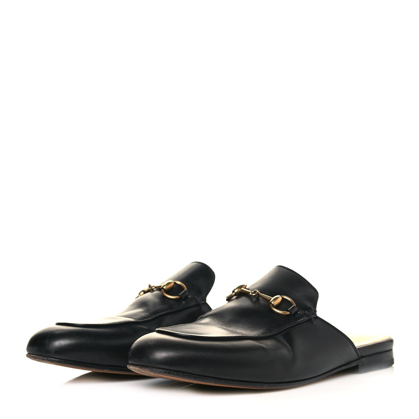 Calfskin Womens Princetown Slippers 37 Black