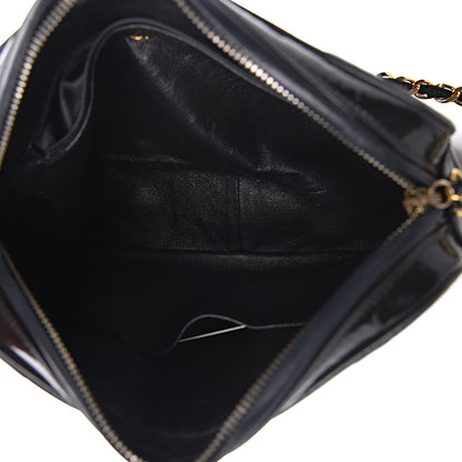 Chanel Patent Quilted Camera Case Black 5 of 17