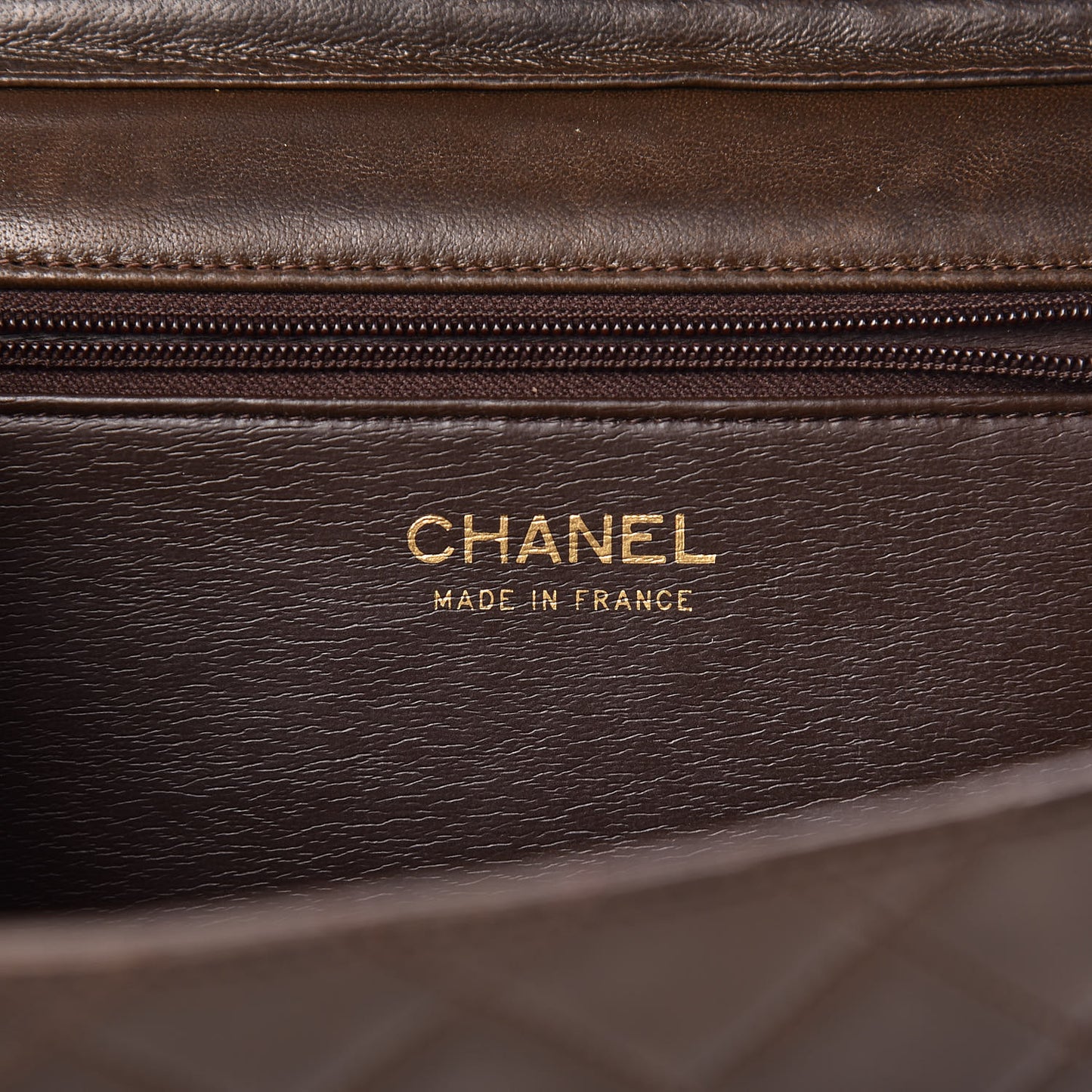 Lambskin Quilted Medium Single Flap Brown