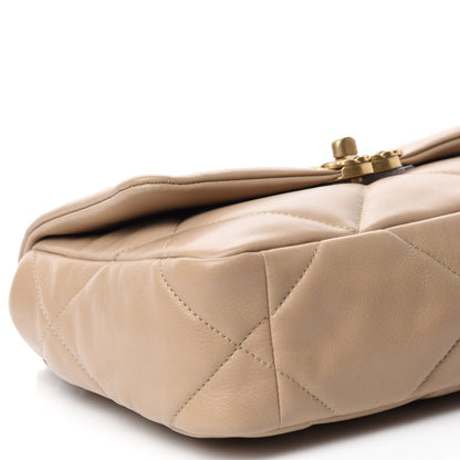 Chanel Lambskin Quilted Medium Chanel 19 Flap Dark Beige 6 of 11