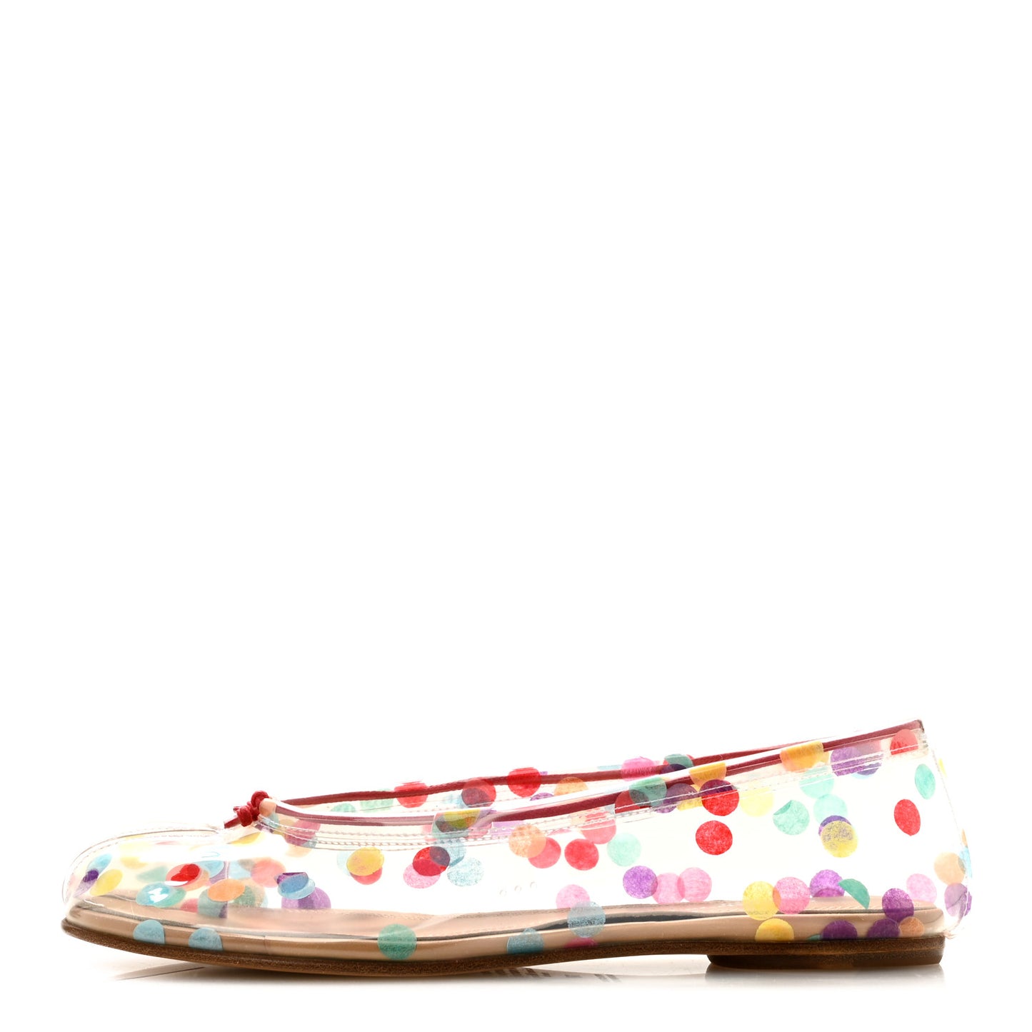 PVC Confetti Printed Tabi Ballerina Flats 37 Multicolor