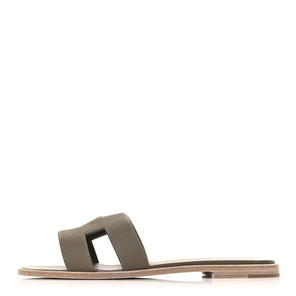 Hermes Epsom Oran Sandals 39 Etoupe 1 of 8