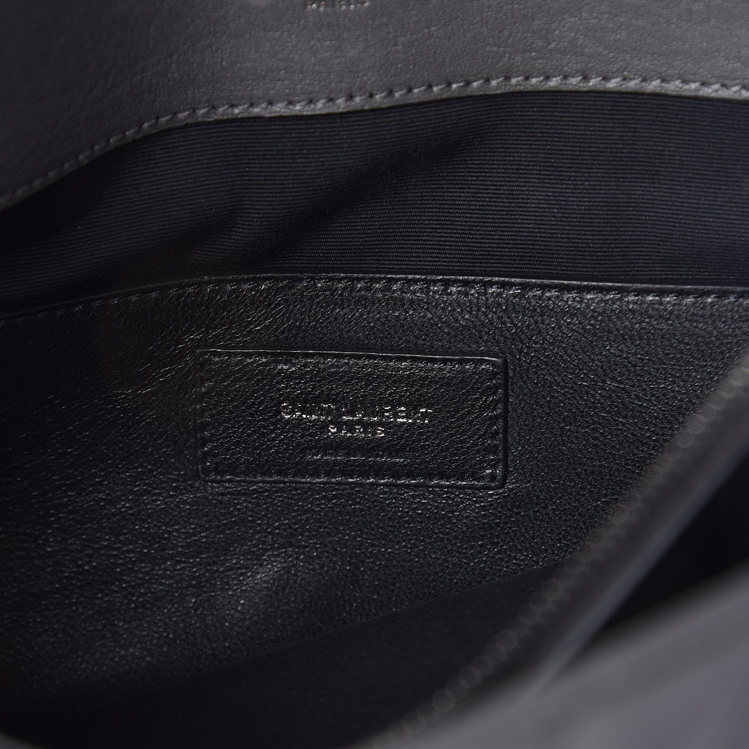Saint Laurent Sheepskin Matelasse Chevron Monogram Large College Satchel Dark Anthracite 6 of 9