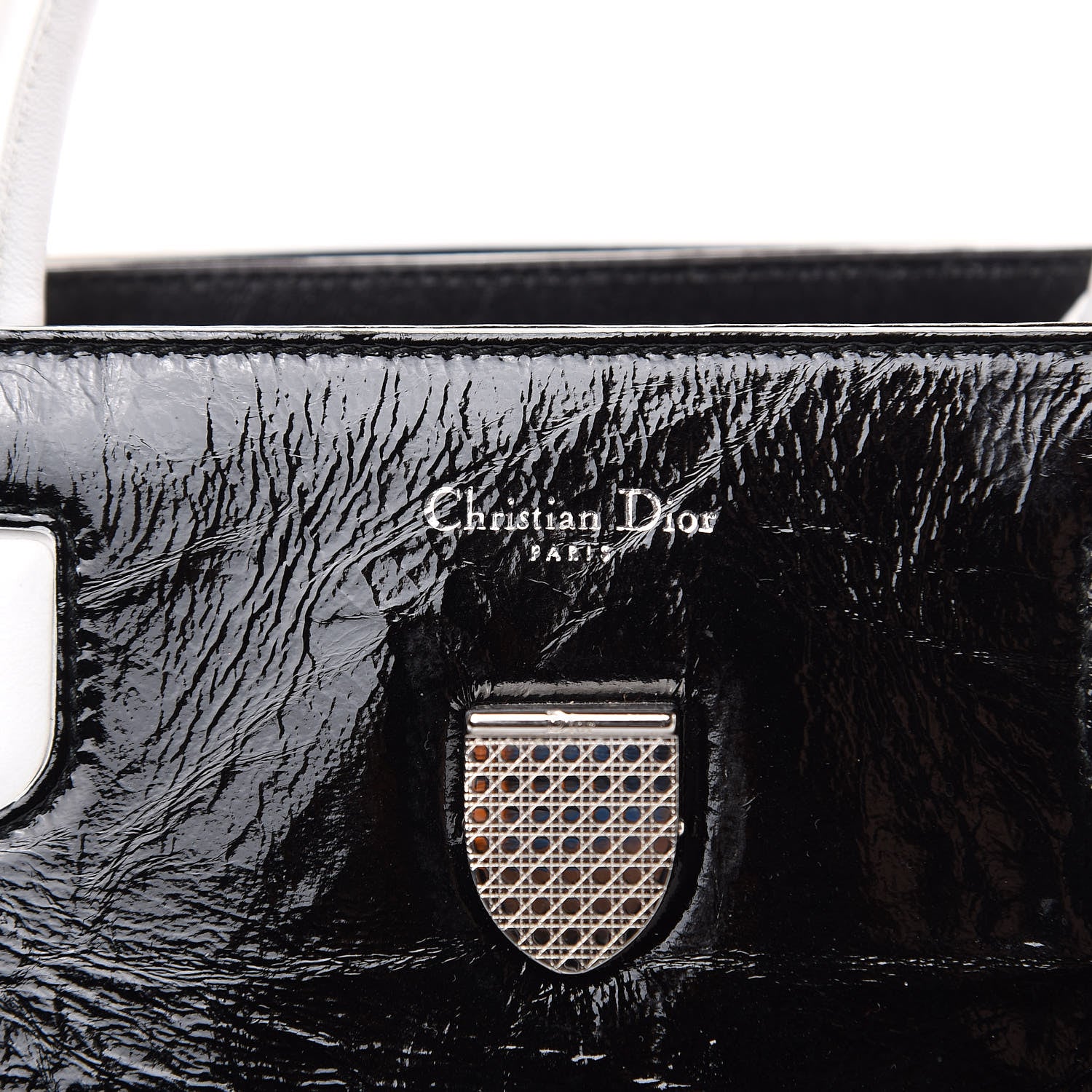 Christian Dior Crinkled Calfskin Medium Diorever Flap Black 7 of 11