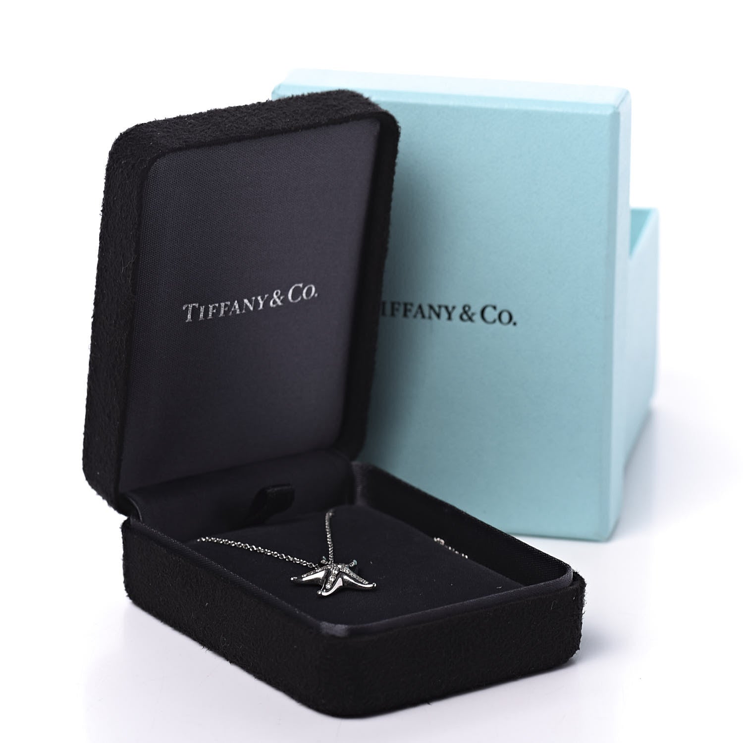 Tiffany Platinum Diamond 15mm Elsa Peretti Pave Starfish Pendant Necklace 9 of 9