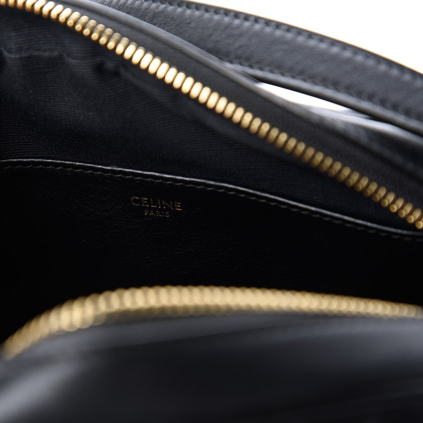 Calfskin Quilted Medium C Charm Bag Black