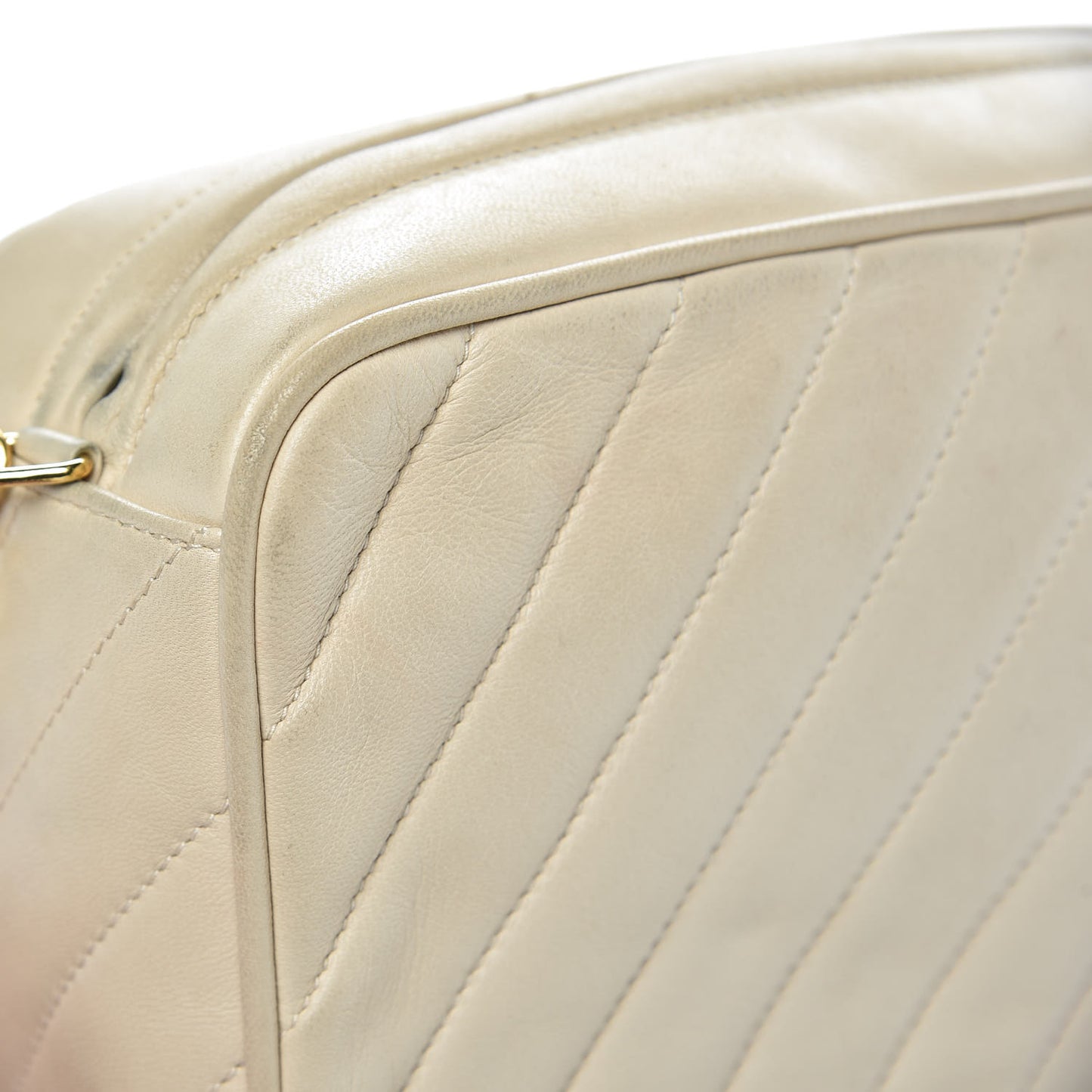 Lambskin Diagonal Quilted Tassel Camera Bag Light Beige