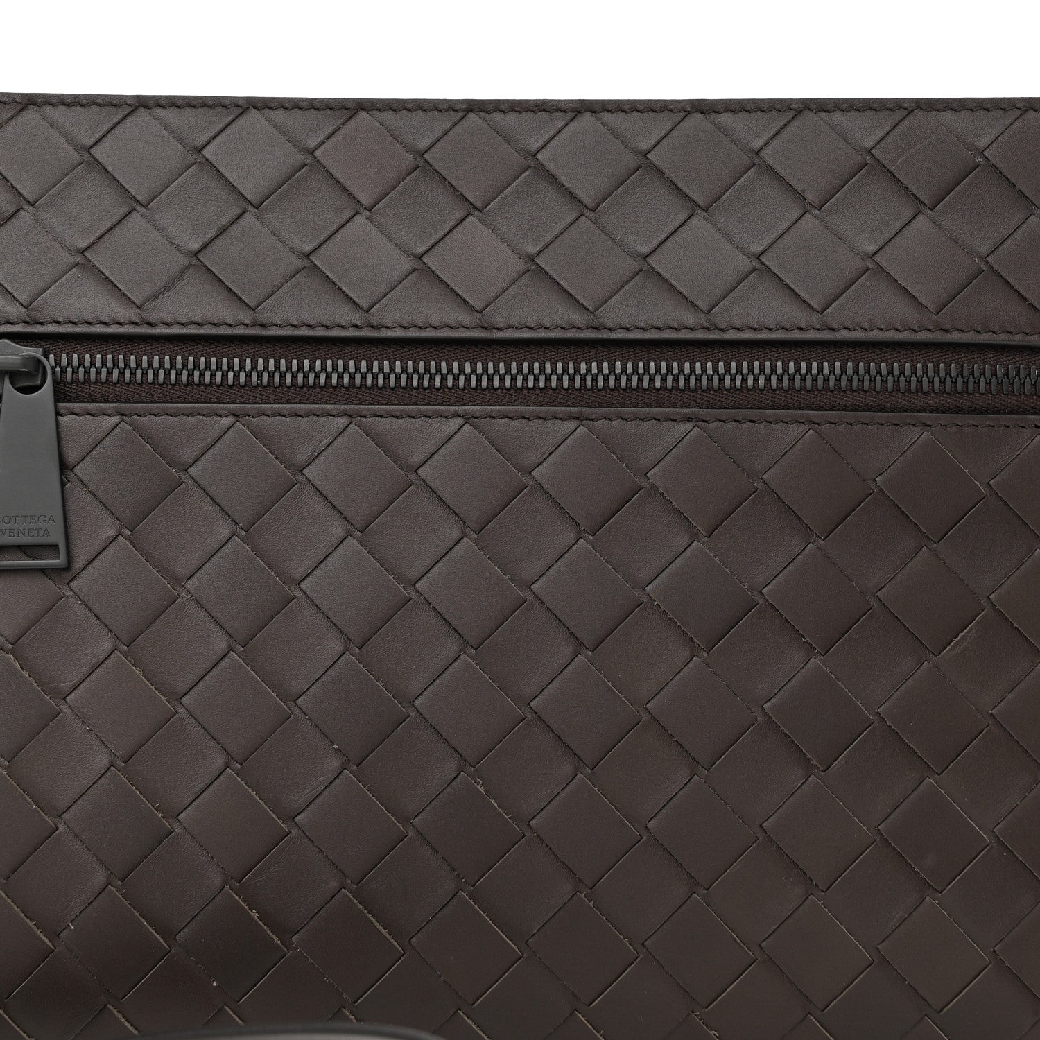Bottega Veneta Calfskin Intrecciato Small Document Case Dark Brown 8 of 10