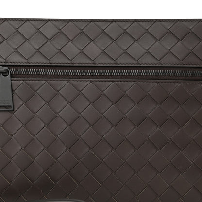 Bottega Veneta Calfskin Intrecciato Small Document Case Dark Brown 8 of 10