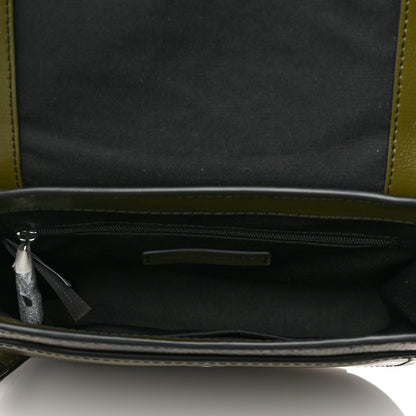 Marc Jacobs Snakeskin Embossed Mini Rider Crossbody Dark Martini Olive Green 4 of 8
