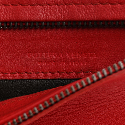 Bottega Veneta Calfskin Intrecciato Zip Card Holder Bordeaux 5 of 13