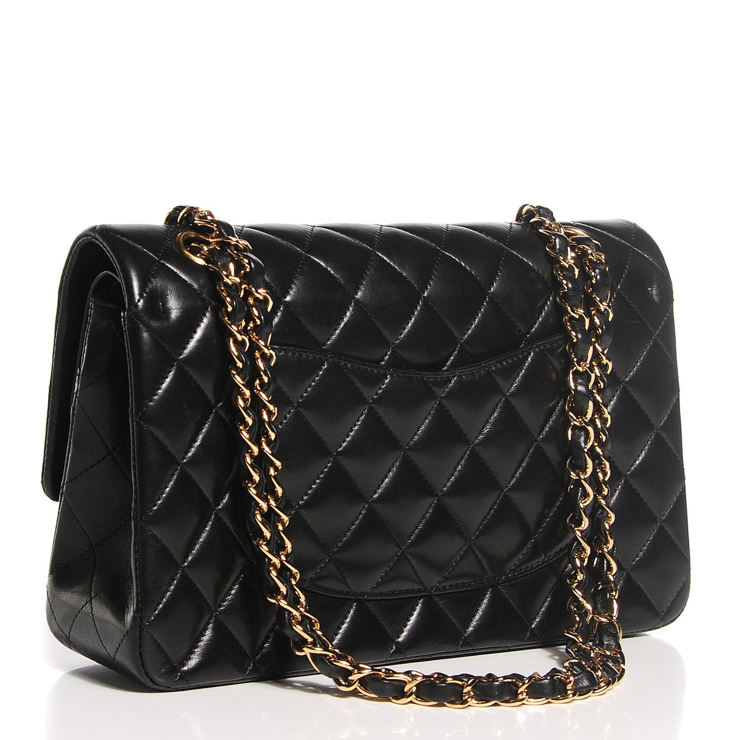 Chanel Lambskin Quilted Medium Double Flap Black 3 of 8