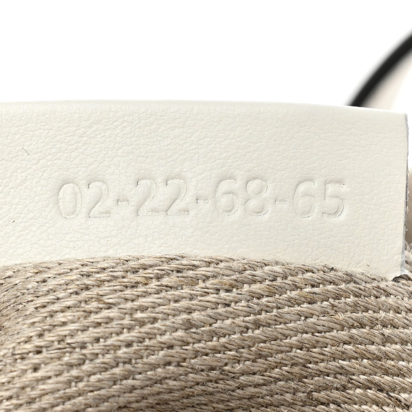 Raffia Calfskin Small Basket White