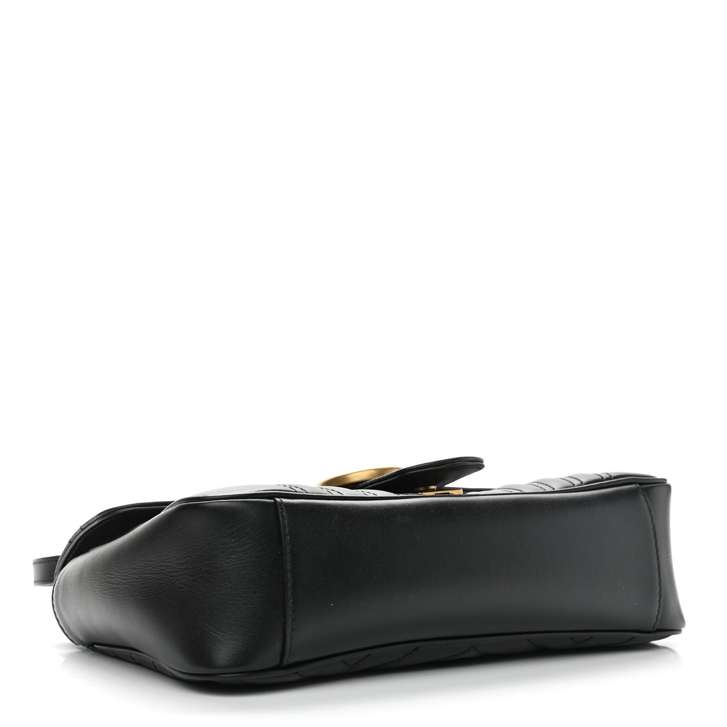 Calfskin Matelasse Small GG Marmont Shoulder Bag Black