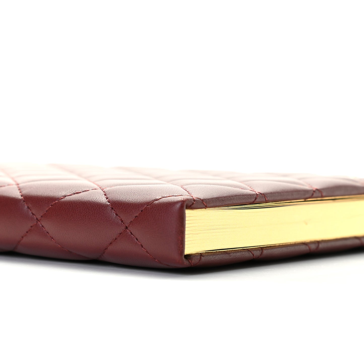 Lambskin Quilted Notebook Burgundy