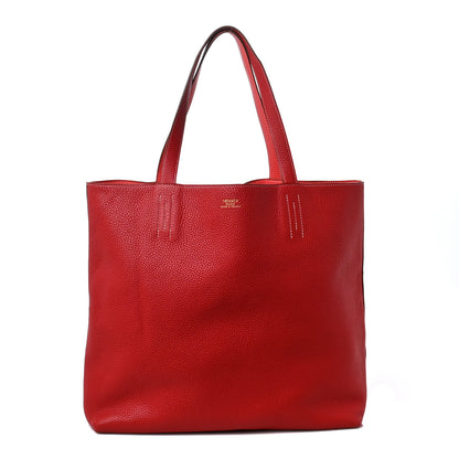 Hermes Taurillon Clemence Double Sens Reversible Tote 36 Rose Jaipur Bougainvillea 1 of 12
