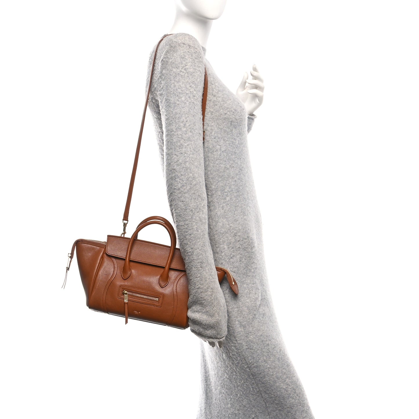 Supple Shiny Lambskin Little New Luggage Soft Tan