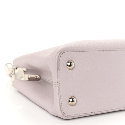 Louis Vuitton Taurillon Capucines PM Brume Olympe Blue White 8 of 9