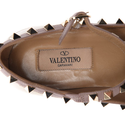 Valentino Garavani Patent Rockstud Cage Ballerina Flats 36 Light Ivory Poudre 8 of 17