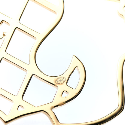 Chanel Crystal Mademoiselle Brooch Black Gold 4 of 5