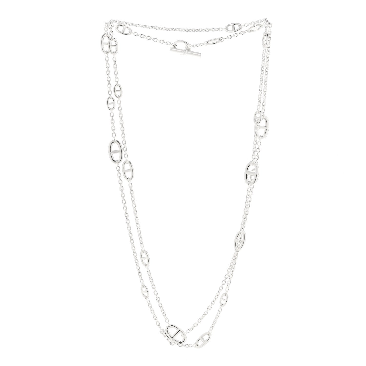 Hermes Sterling Silver Farandole Necklace 160 3 of 6