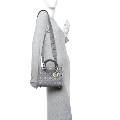 Christian Dior Lambskin Cannage Small Lucky Badges My Lady Dior Grey 2 of 11