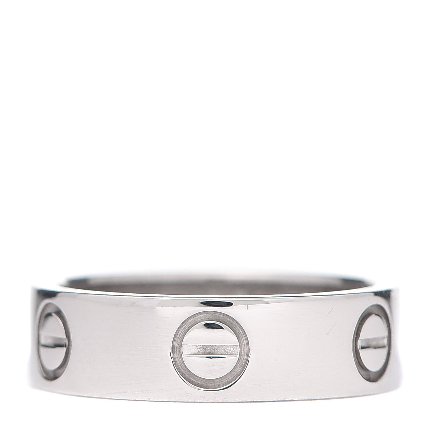 Cartier 18K White Gold 5.5mm LOVE Ring 52 6 1 of 4