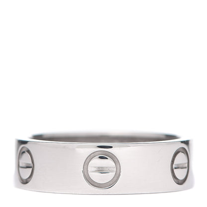 Cartier 18K White Gold 5.5mm LOVE Ring 52 6 1 of 4