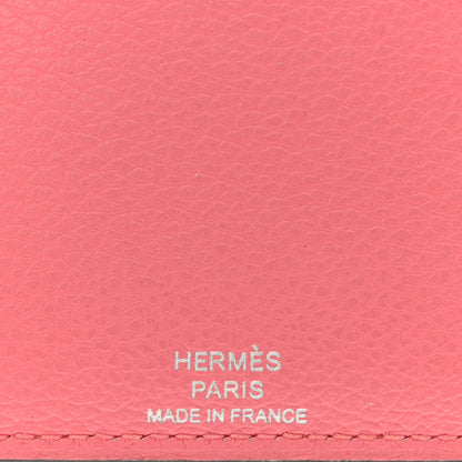 Hermes Epsom Evercolor Les Petits Chevaux Card Holder Ambre Brique Rouge H Rose Ete 6 of 9