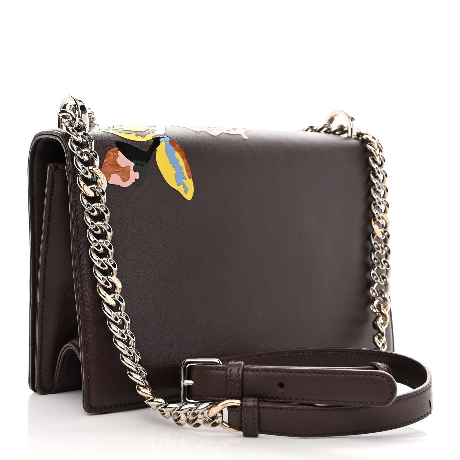 Christian Dior Calfskin Lambskin Paradise Medium Diorama Flap Bag Burgundy Multicolor 3 of 16