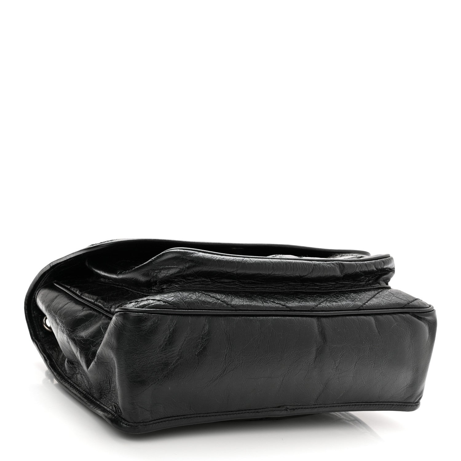 Saint Laurent Crinkled Calfskin Matelasse Monogram Large Niki Chain Satchel Black 4 of 11
