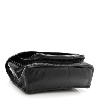Saint Laurent Crinkled Calfskin Matelasse Monogram Large Niki Chain Satchel Black 4 of 11