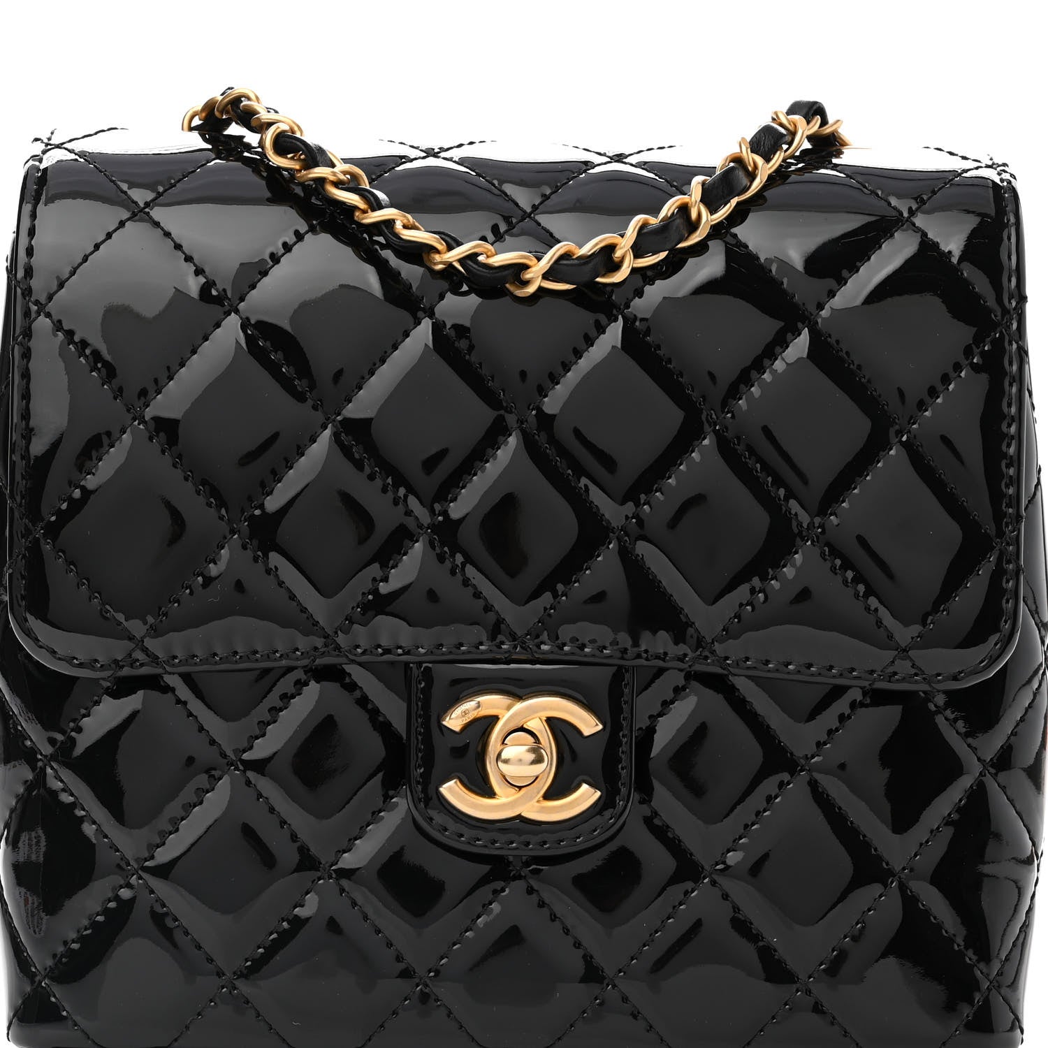 Chanel Patent Quilted Small Flap Black 7 of 11