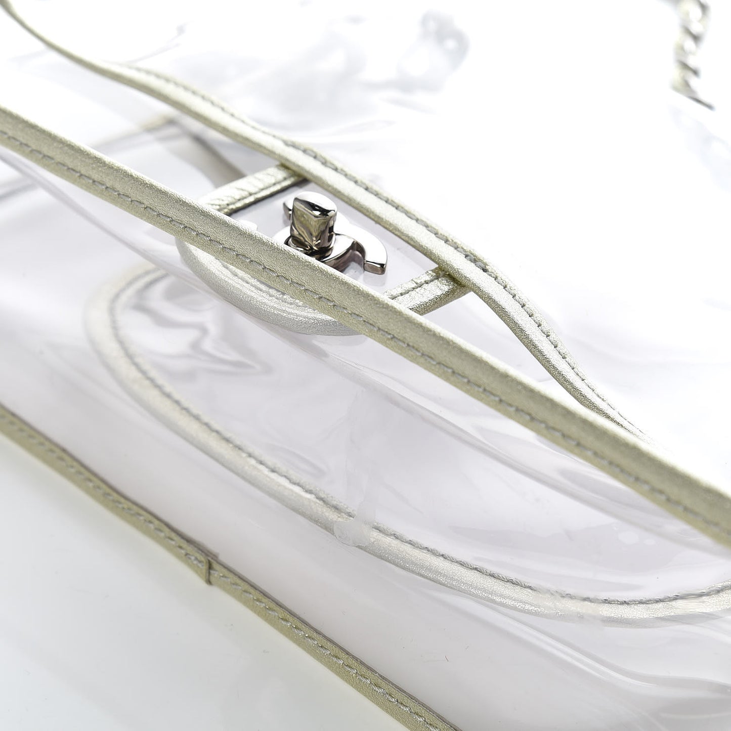 Lambskin Vinyl Large Naked Flap Silver