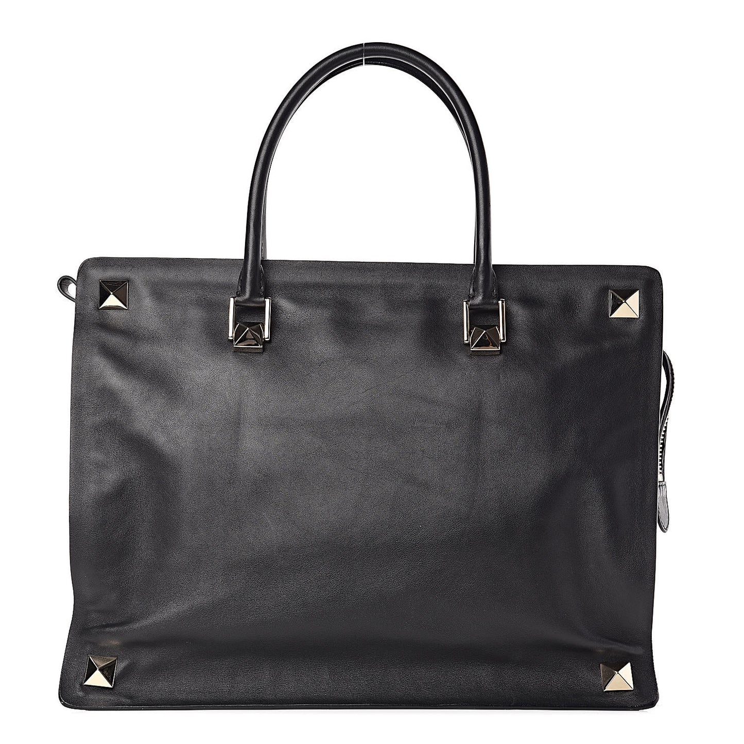 Vitello Macro Rockstud Runway Tote Black