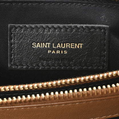 Saint Laurent Suede Y Quilted Monogram Medium Loulou Chain Satchel Cinnamon 6 of 10