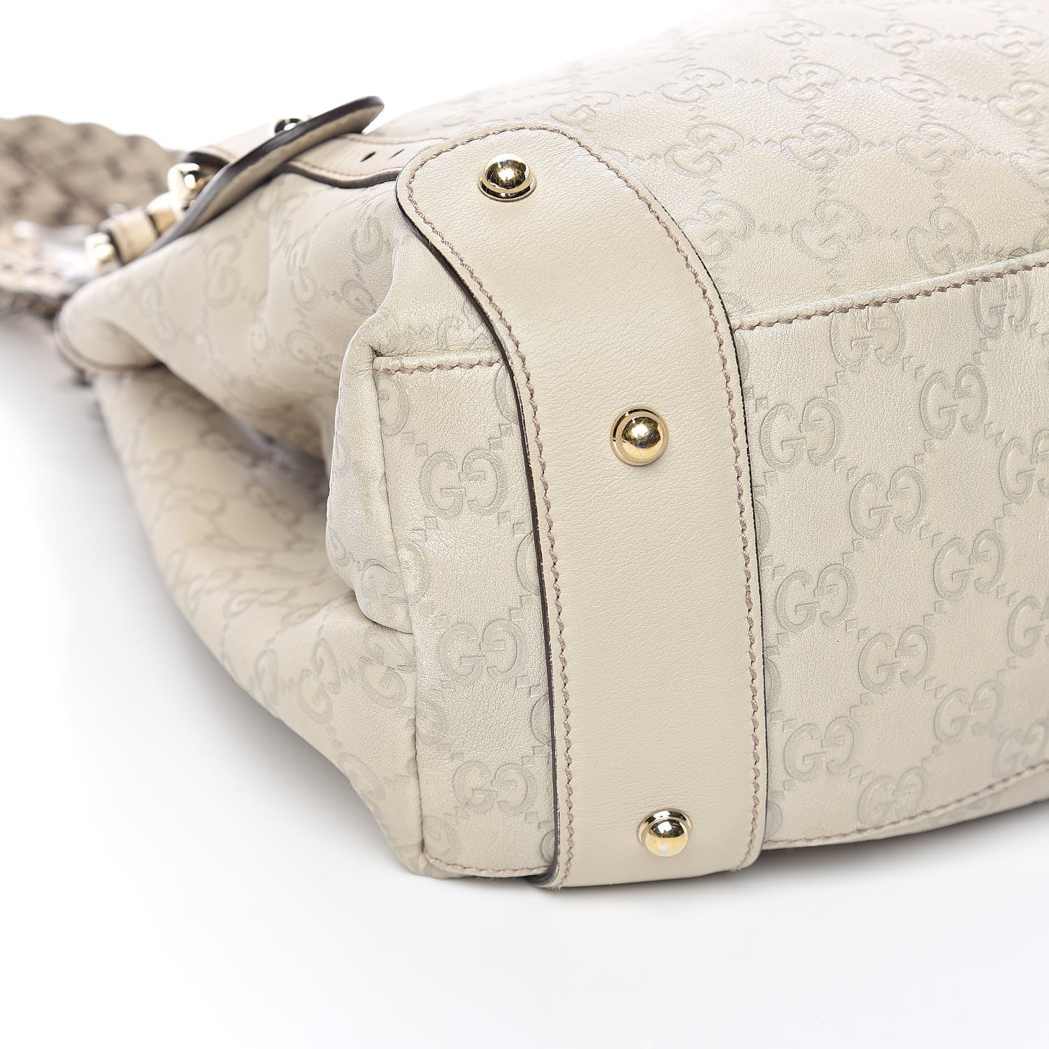 Gucci Guccissima Medium Pelham Shoulder Bag Off White 5 of 10