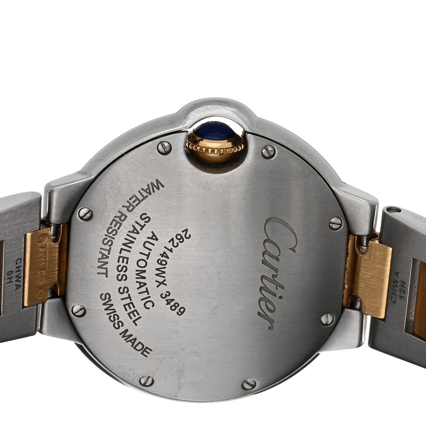 Stainless Steel 18K Yellow Gold 33mm Ballon Bleu De Cartier Automatic Watch