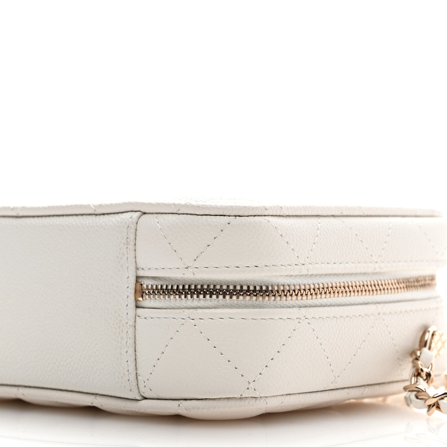 Chanel Caviar Quilted Top Handle Vanity Case White 10 of 10