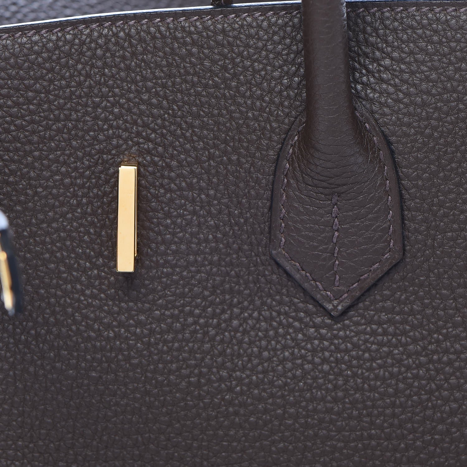 Hermes Togo Horseshoe Birkin 35 Chocolate Etoupe 9 of 35