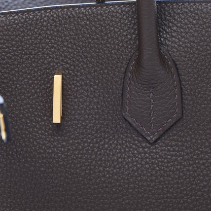 Hermes Togo Horseshoe Birkin 35 Chocolate Etoupe 9 of 35