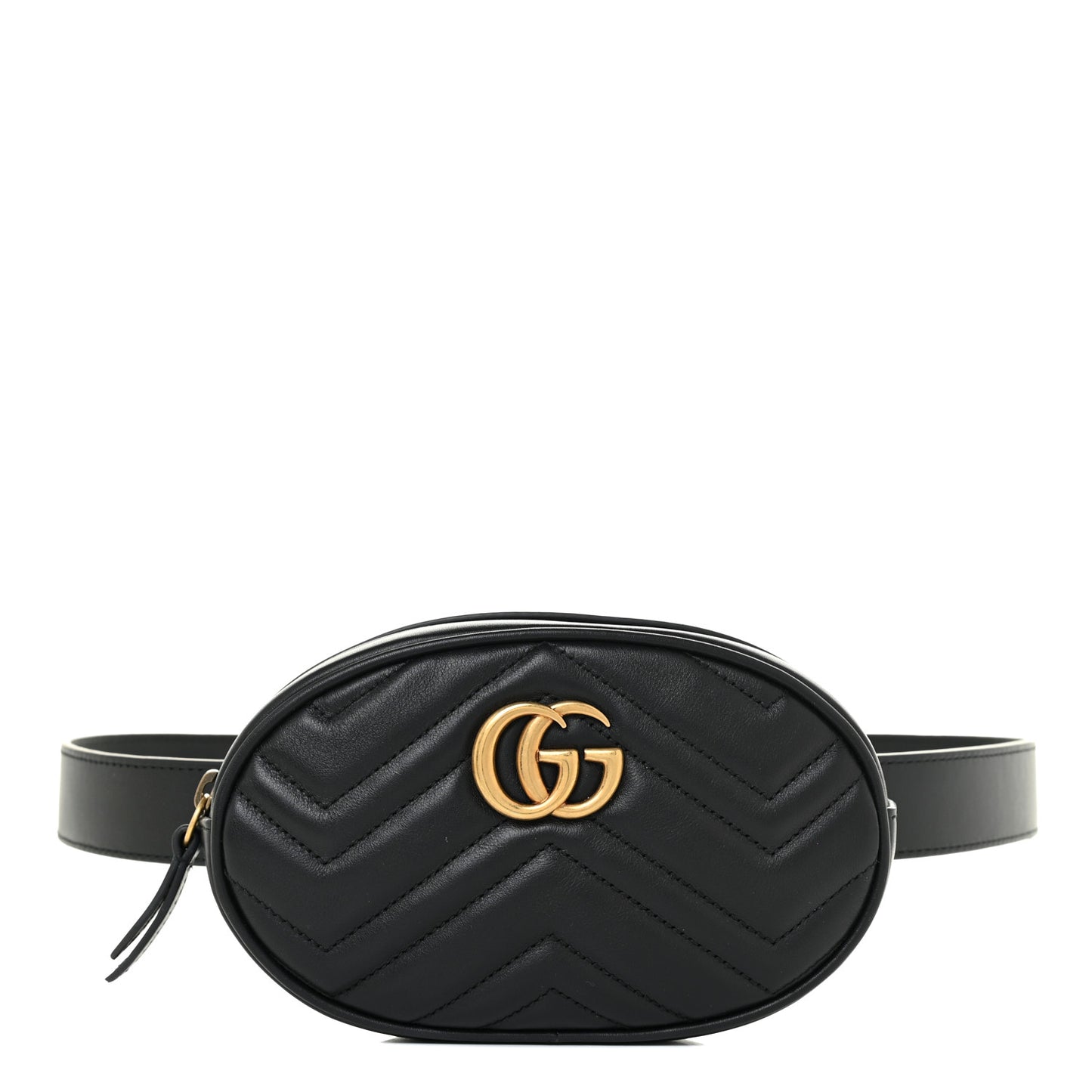 Calfskin Matelasse GG Marmont Belt Bag 85 34 Black