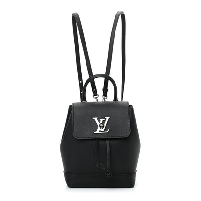 Louis Vuitton Calfskin Lockme Mini Backpack Black 1 of 8