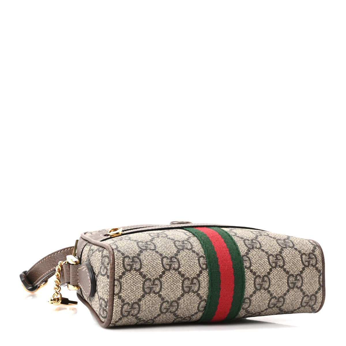 GG Supreme Monogram Web Mini Ophidia Shoulder Bag Brown