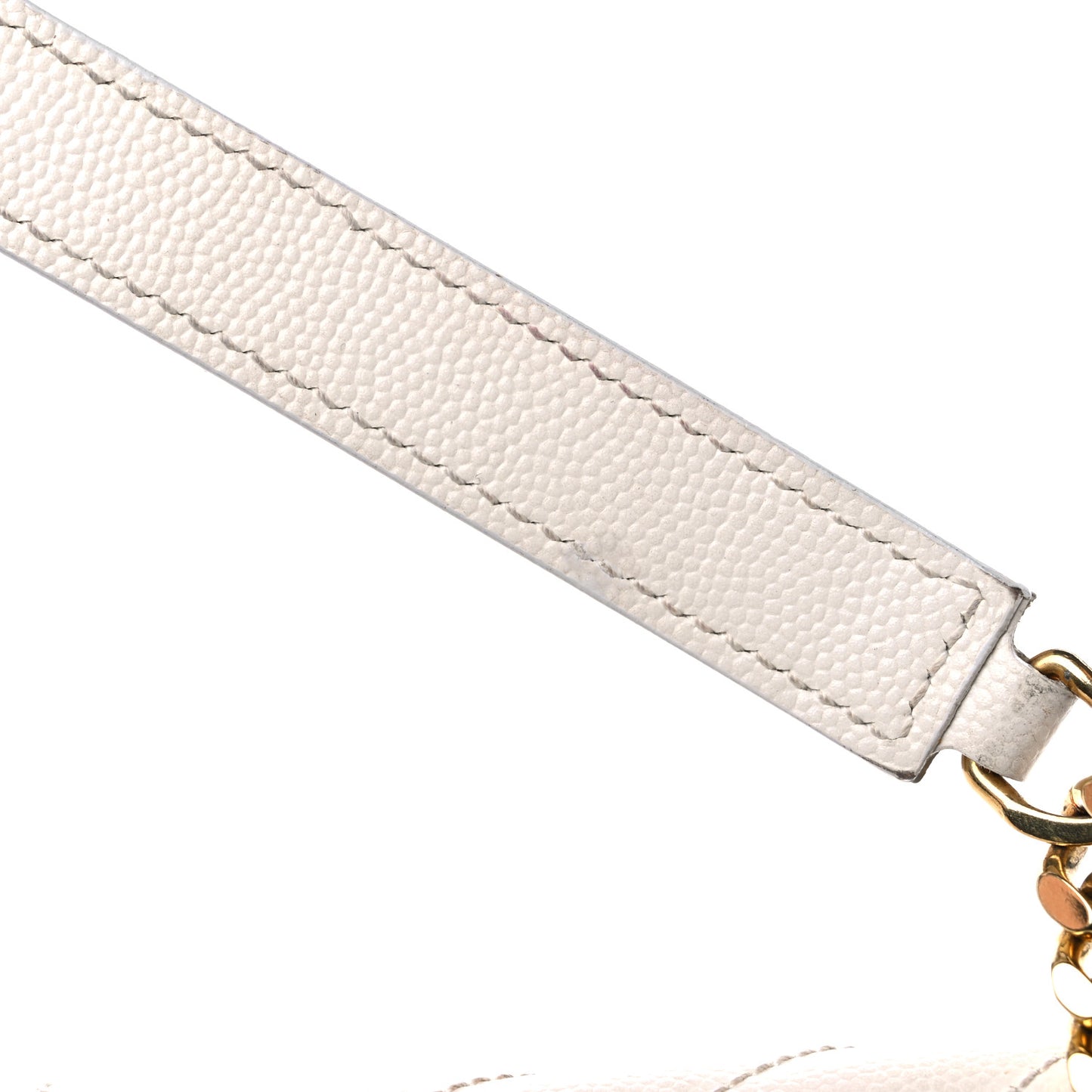 Grain De Poudre Matelasse Chevron Large Monogram Satchel Dove White