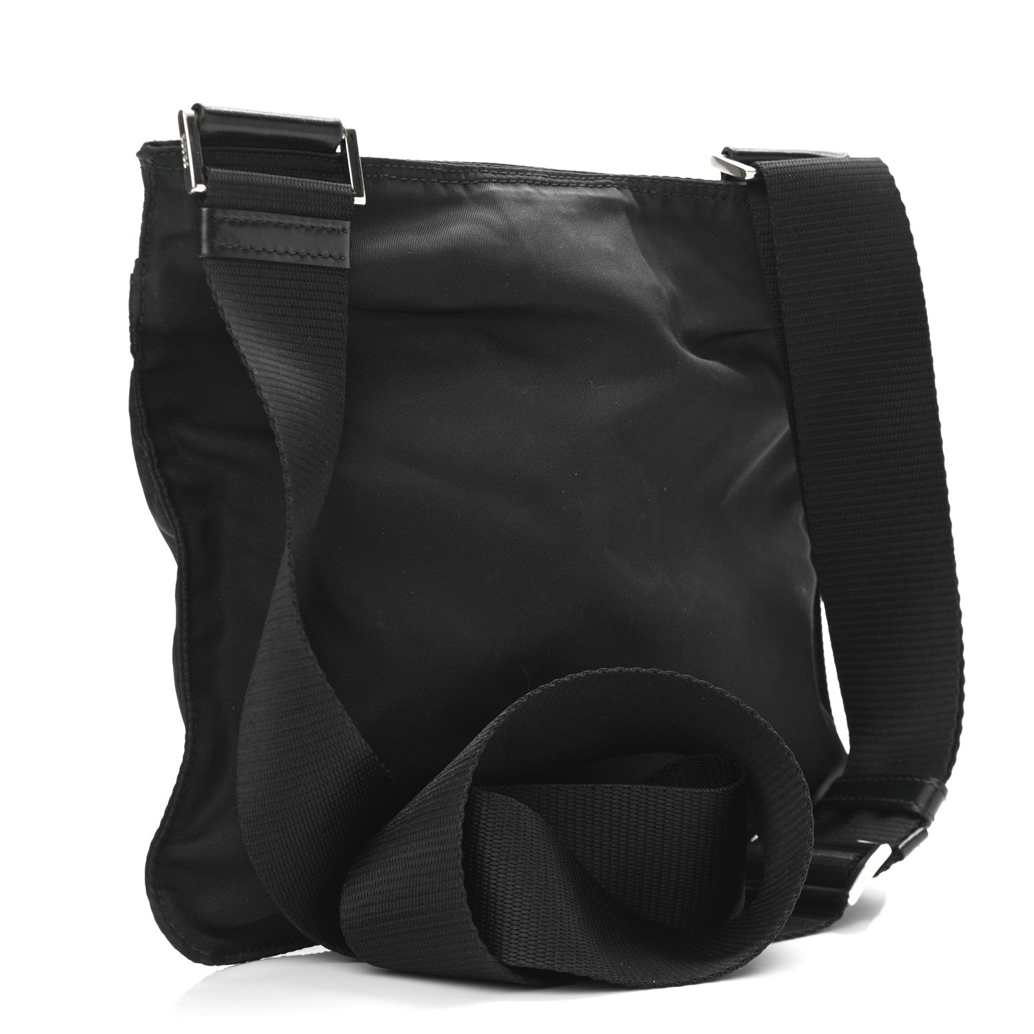 Prada Nylon Vela Small Flat Messenger Bag Black 3 of 13